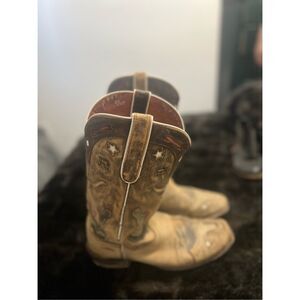 Dan Post western cowgirl cactus inlay dream of longhorn cowboy boots size 9